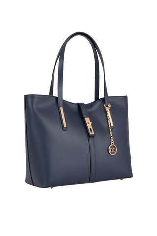 Cabas en cuir Como - Bleu