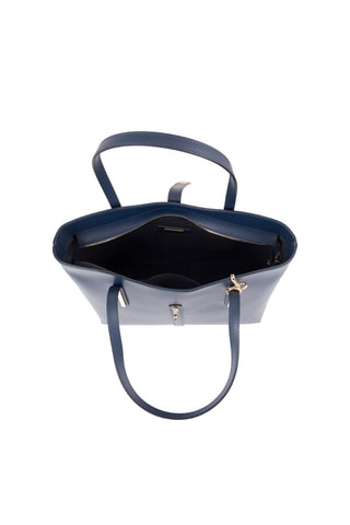 Cabas en cuir Como - Bleu