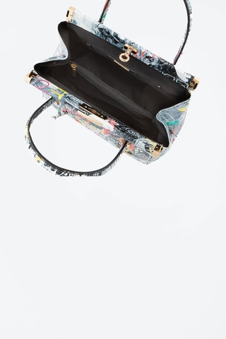 Sac à main en cuir Arcisate - Gris, jaune, noir et rouge