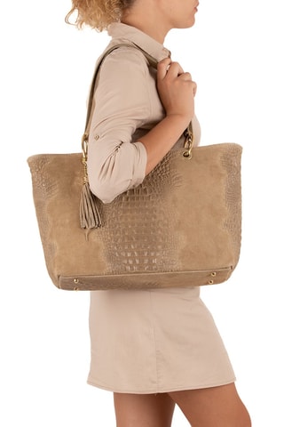 Cabas en cuir Cilento - Beige