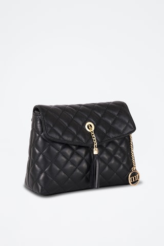 Sac bandoulière en cuir Crema - Noir