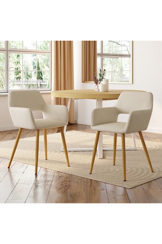 2 chaises Heidi - 52 x 80 x 53 cm - Tissu velours