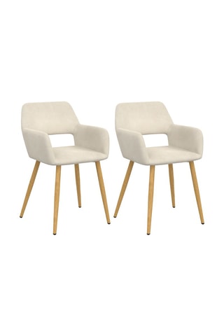 2 chaises Heidi - 52 x 80 x 53 cm - Tissu velours