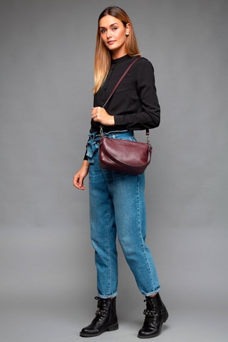 Sac porté épaule en cuir de veau - Beige