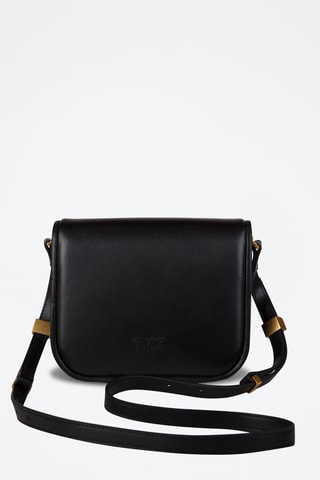 Sac bandoulière en cuir de mouton - Noir
