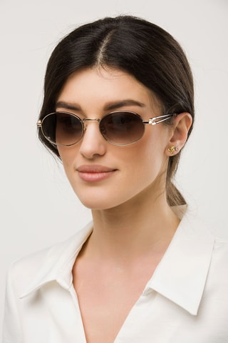 Lunettes de soleil femme - Doré rose