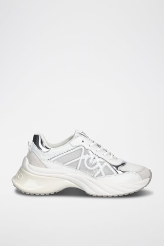 Baskets plateformes en cuir - Blanc