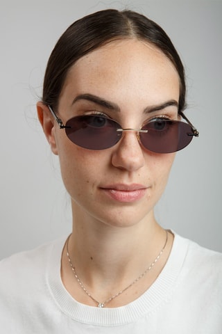 Lunettes de soleil femme - Doré rose