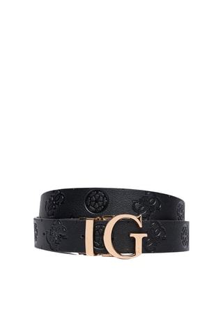 Ceinture réversible - Noir, rouge et doré
