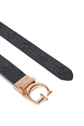 Ceinture réversible - Noir, rouge et doré