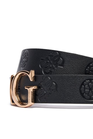 Ceinture réversible - Noir, rouge et doré