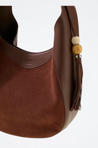 Sac porté épaule en cuir - Marron
