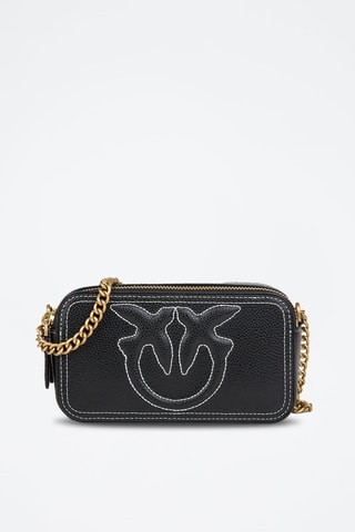 Sac bandoulière en cuir Carrie - Noir
