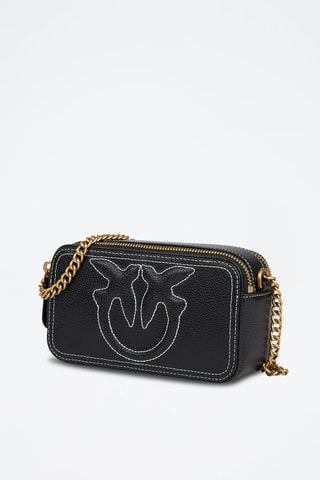 Sac bandoulière en cuir Carrie - Noir