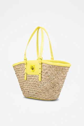 Cabas en cuir Love Summer - Jaune