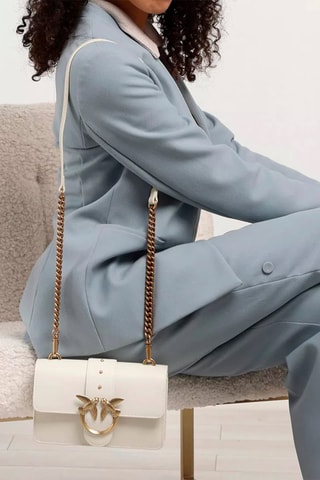 Sac bandoulière en cuir Mini Love - Pinko - Blanc