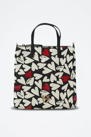 Sac à main en cuir de veau Love Berry H3 - Noir