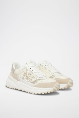 Baskets en cuir - Blanc et doré