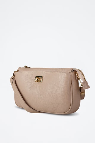 Sac porté épaule en cuir - Rose