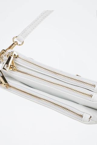 Sac porté épaule en cuir - Blanc
