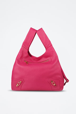 Cabas en cuir - Fuchsia