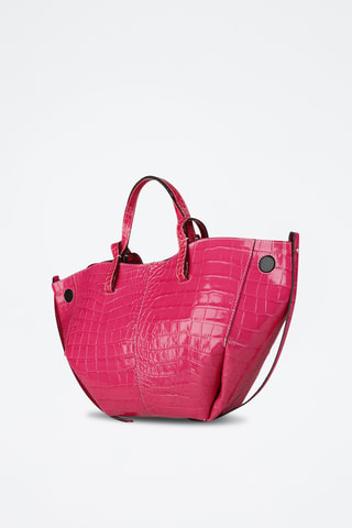 Cabas en cuir - Fuchsia