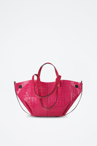 Cabas en cuir - Fuchsia