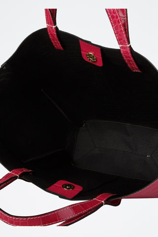 Cabas en cuir - Fuchsia
