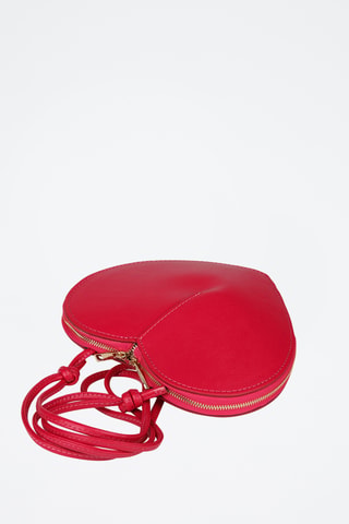Sac porté épaule en cuir - Fuchsia