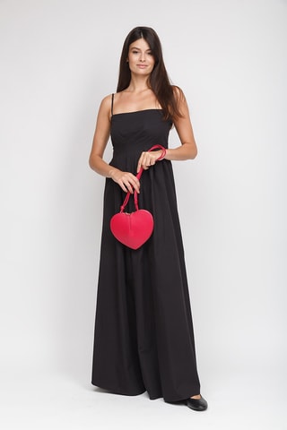 Sac porté épaule en cuir - Fuchsia