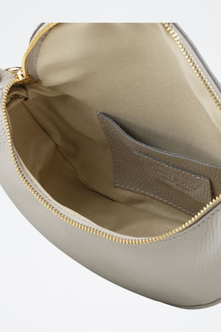Sac porté épaule en cuir - Gris