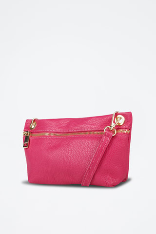 Sac bandoulière en cuir - Fuchsia
