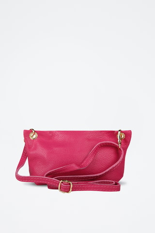 Sac bandoulière en cuir - Fuchsia
