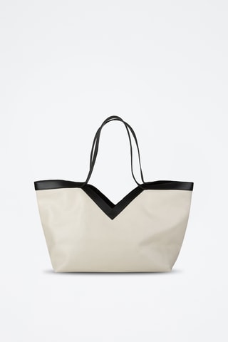 Cabas en cuir - Beige