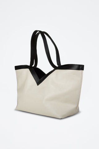Cabas en cuir - Beige