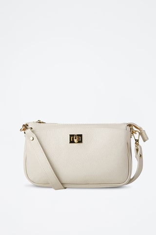 Sac porté épaule en cuir - Beige