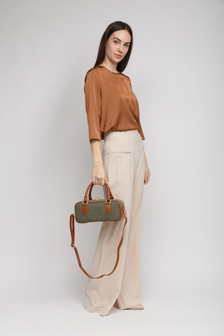 Sac porté épaule en cuir - Vert