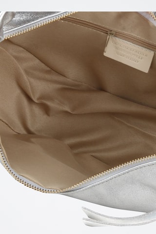 Sac porté épaule en cuir - Argenté