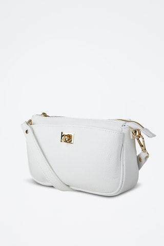 Sac porté épaule en cuir - Blanc