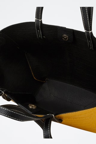 Cabas en cuir - Jaune