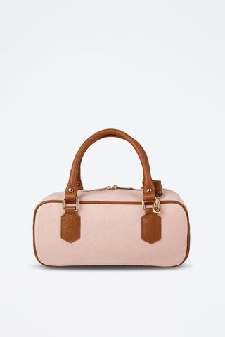 Sac porté épaule en cuir - Rose