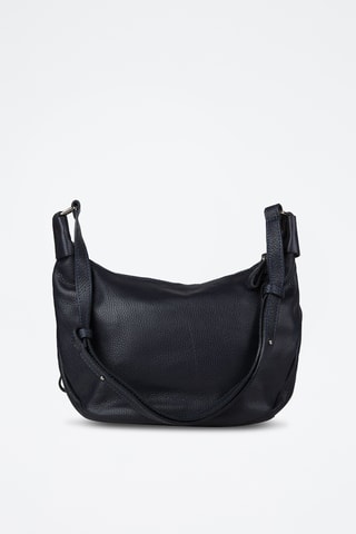 Sac porté épaule en cuir - Bleu marine