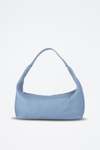 Sac porté épaule en cuir - Bleu