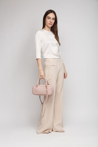 Sac porté épaule en cuir - Rose