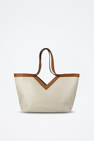 Cabas en cuir - Beige
