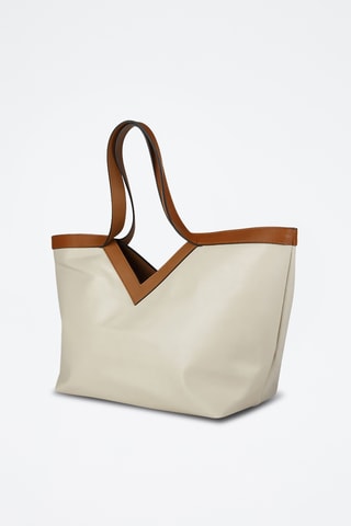 Cabas en cuir - Beige
