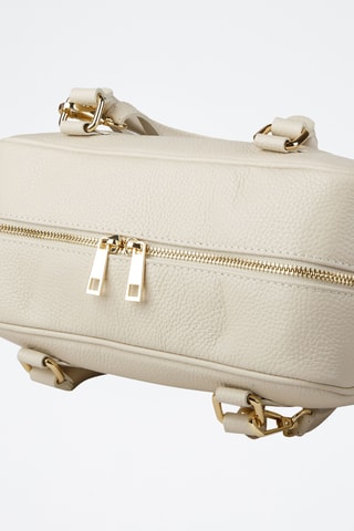 Sac porté épaule en cuir - Beige
