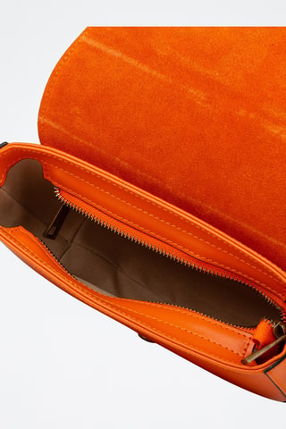 Sac bandoulière en cuir pleine fleur - Orange