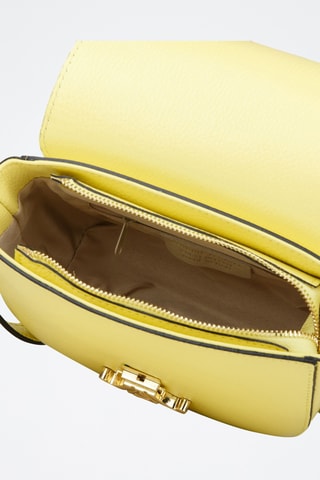 Sac porté épaule en cuir pleine fleur - Jaune