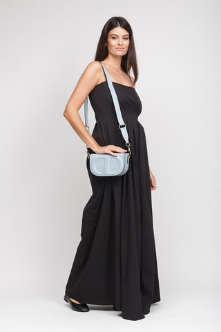 Sac bandoulière en cuir pleine fleur - Bleu